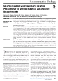 Cover page: Sports-related genitourinary injuries presenting to United States emergency departments.