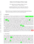 Cover page: Balanced Circle Packings for Planar Graphs