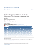 Cover page: Dietary Weight Loss Advice in US Health Magazines and its Relation to Ancestral Diet