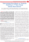 Cover page: Total-Ionizing-Dose Effects on Threshold Switching in 1T-TaS2 Charge Density Wave Devices