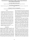 Cover page: Visual Statistical Learning Deficits in Children with Developmental Dyslexia:an Event Related Potential Study