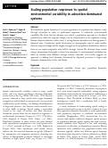 Cover page: Scaling population responses to spatial environmental variability in advection‐dominated systems