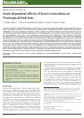 Cover page: Scale-dependent effects of forest restoration on Neotropical fruit bats