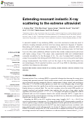 Cover page: Extending resonant inelastic X-ray scattering to the extreme ultraviolet