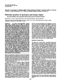 Cover page: Molecular genetics of speciation and human origins.