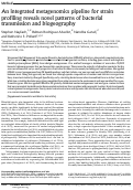 Cover page: An integrated metagenomics pipeline for strain profiling reveals novel patterns of bacterial transmission and biogeography