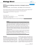 Cover page: Activating and inhibiting connections in biological network dynamics