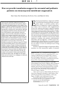 Cover page: How we provide transfusion support for neonatal and pediatric patients on extracorporeal membrane oxygenation