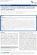 Cover page: Competition between Burkholderia pseudomallei and B. thailandensis