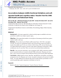 Cover page: Associations Between Midlife Functional Limitations and Self-Reported Health and Cognitive Status: Results from the 1998–2016 Health and Retirement Study