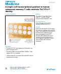 Cover page: A single-cell transcriptional gradient in human cutaneous memory T&nbsp;cells restricts Th17/Tc17 identity