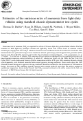 Cover page: Estimates of the emission rates of ammonia from light-duty vehicles using standard chassis dynamometer test cycles