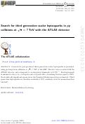 Cover page: Search for third generation scalar leptoquarks in pp collisions at \documentclass[12pt]{minimal} \usepackage{amsmath} \usepackage{wasysym} \usepackage{amsfonts} \usepackage{amssymb} \usepackage{amsbsy} \usepackage{mathrsfs} \usepackage{upgreek} \setlength{\oddsidemargin}{-69pt} \begin{document}$ \sqrt{s}=7 $\end{document} TeV with the ATLAS detector