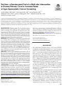 Cover page: PreView: a Randomized Trial of a Multi-site Intervention in Diverse Primary Care to Increase Rates of Age-Appropriate Cancer Screening.