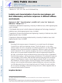 Cover page: Isolation and characterization of porcine macrophages and their inflammatory and fusion responses in different stiffness environments