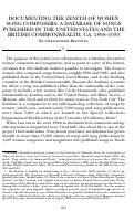 Cover page: Documenting the Zenith of Women Song Composers: A Database of Songs Published in the United States and the British Commonwealth, ca. 1890–1930