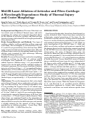 Cover page: Mid‐IR laser ablation of articular and fibro‐cartilage:A wavelength dependence study of thermal injury and crater morphology