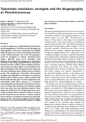 Cover page: Taxonomic resolution, ecotypes and the biogeography of Prochlorococcus