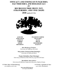 Cover page: EFFICACY AND TIMING OF FUNGICIDES, BACTERICIDES, AND BIOLOGICALS for DECIDUOUS TREE FRUIT, NUT, STRAWBERRY, AND VINE CROPS 2010 (updated 5/1/10)