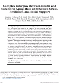 Cover page: Complex interplay between health and successful aging: role of perceived stress, resilience, and social support.