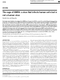 Cover page: The saga of XMRV: a virus that infects human cells but is not a human virus