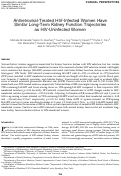 Cover page: Antiretroviral-Treated HIV-Infected Women Have Similar Long-Term Kidney Function Trajectories as HIV-Uninfected Women