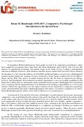 Cover page: Duane M. Rumbaugh (1929-2017), Comparative Psychologist: Introduction to the Special Issue