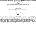 Cover page: Developmental Differences in Semantic Search Strategies Between Monolingualand Bilingual Children