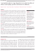 Cover page: A geospatial analysis of age disparities in resolute localities of tobacco and vaping-specific storefronts in California