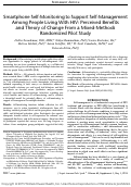 Cover page: Smartphone Self-Monitoring to Support Self-Management Among People Living With HIV