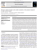 Cover page: Alternate reading strategies and variable asymmetry of the planum temporale in adult resilient readers