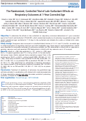 Cover page: The Randomized, Controlled Trial of Late Surfactant: Effects on Respiratory Outcomes at 1-Year Corrected Age