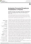 Cover page: Endophyte-Promoted Phosphorus Solubilization in Populus