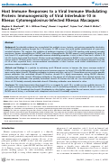 Cover page: Host Immune Responses to a Viral Immune Modulating Protein: Immunogenicity of Viral Interleukin-10 in Rhesus Cytomegalovirus-Infected Rhesus Macaques