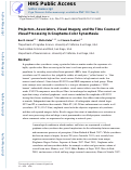 Cover page: Projectors, associators, visual imagery, and the time course of visual processing in grapheme-color synesthesia