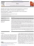 Cover page: Hospital-based injury data from level III institution in Cameroon: Retrospective analysis of the present registration system