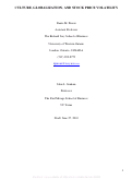 Cover page: Culture, Globalization, and Stock Price Volatility