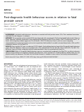 Cover page: Post-diagnostic health behaviour scores in relation to fatal prostate cancer.