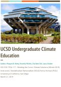 Cover page: UCSD Undergraduate Climate Education