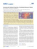 Cover page: Assessing the Bonding Properties of Individual Molecular Orbitals