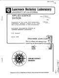 Cover page: MULTIZONE INFILTRATION STUDIES AT LAWRENCE BERKELEY LABORATORY