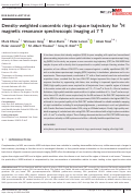 Cover page: Density‐weighted concentric rings k‐space trajectory for 1H magnetic resonance spectroscopic imaging at 7 T