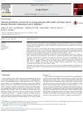 Cover page: Clinical predictors of survival in young patients with small cell lung cancer: Results from the California Cancer Registry