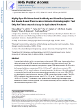 Cover page: Highly Specific Monoclonal Antibody and Sensitive Quantum Dot Beads-Based Fluorescence Immunochromatographic Test Strip for Tebuconazole Assay in Agricultural Products