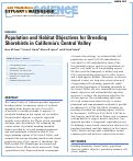 Cover page: Population and Habitat Objectives for Breeding Shorebirds in California’s Central Valley