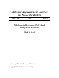 Cover page of Validation in Genomics: CpG Island Methylation Revisited