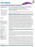 Cover page: Short‐Term Precipitation Forecast Based on the PERSIANN System and LSTM Recurrent Neural Networks