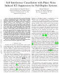Cover page: Self-Interference Cancellation with Phase Noise Induced ICI Suppression for Full-Duplex Systems