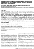 Cover page: Water Exchange across the Blood-Brain Barrier in Obstructive Sleep Apnea: An MRI Diffusion-Weighted Pseudo-Continuous Arterial Spin Labeling Study.