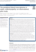 Cover page: The peripheral blood transcriptome in septic cardiomyopathy: an observational, pilot study